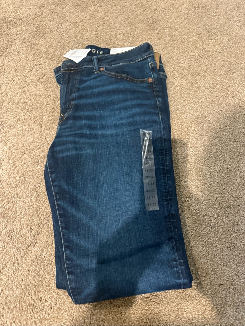American Eagle Outfitters Men’s Straight Leg Dark Blue Jeans